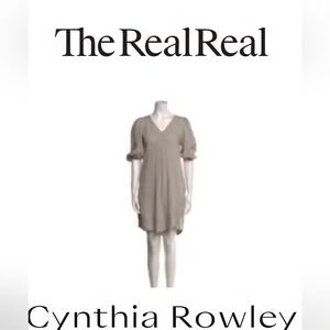 CYNTHIA  ROWLEY Taupe Puff Sleeve Tunic